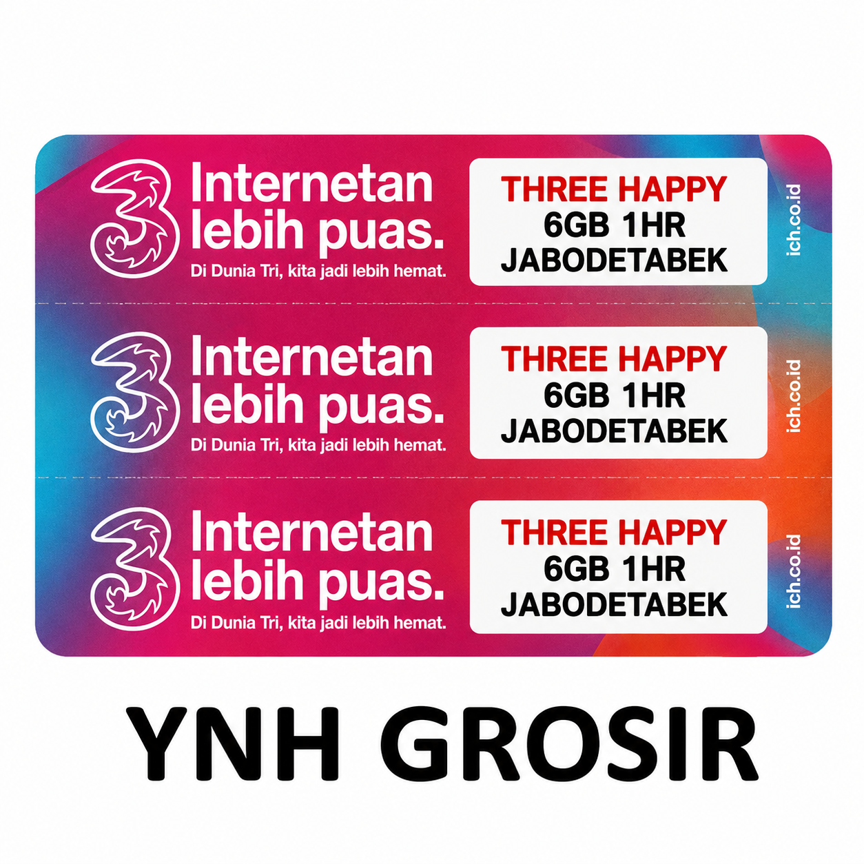 VOUCHER THREE HAPPY 6GB 1HR JABODETABEK